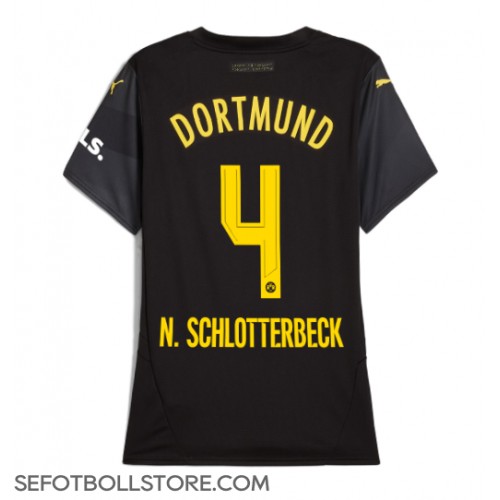 Borussia Dortmund Nico Schlotterbeck #4 Replika Bortatröja Dam 2024-25 Kortärmad